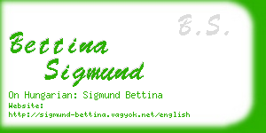 bettina sigmund business card